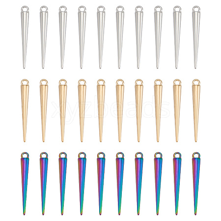 30Pcs 3 Colors Alloy Pendants FIND-AR0006-01-1