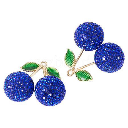 2Pcs Alloy Cherry Charms FIND-TA0009-30D-1