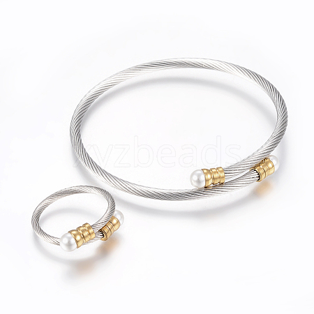 304 Stainless Steel Jewelry Sets SJEW-H123-06GP-1