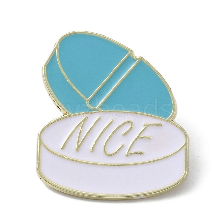 Alloy Nice Pill Shape Brooch JEWB-R021-01C-1