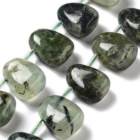 Natural Prehnite Beads Strands G-P528-E13-01-1