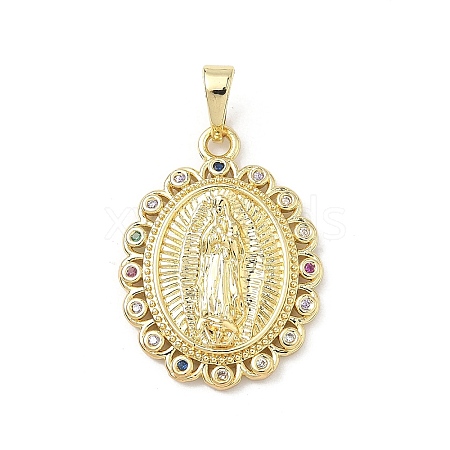 Brass Micro Pave Cubic Zirconia Pendants KK-H255-18G-1