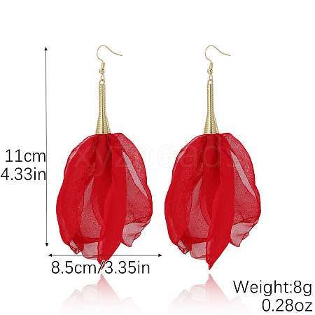 Alloy & Cloth Dangle Earrings WG6E4DC-02-1