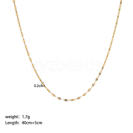 Titanium Steel Coffee Bean Chain Necklaces PW-WG8A4BA-09-1