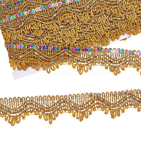 Polyester Fiber Lace Trim OCOR-WH0101-226C-1