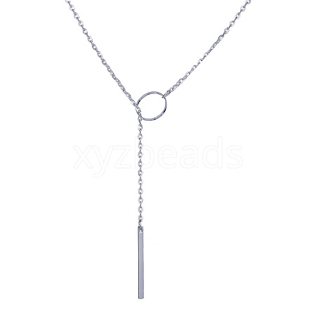 Alloy Ring & Stick Lariat Necklaces for Women WG56D22-02-1