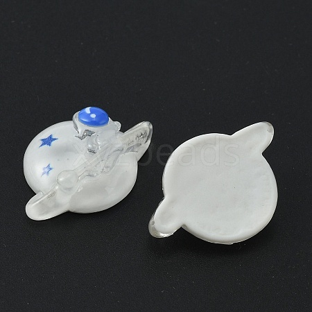 Space Theme Translucent Resin Cabochons RESI-WH0021-50A-1