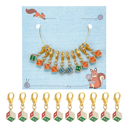 Alloy Enamel Pendant Stitch Markers HJEW-AB00601-1