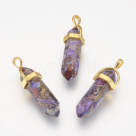 Synthetic Regalite Pointed Pendants G-I203-E-02G-1