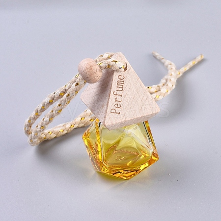 Empty Fragrance Oil Aromatic Perfume Oil Glass Pendant Decorations HJEW-WH0005-06C-1