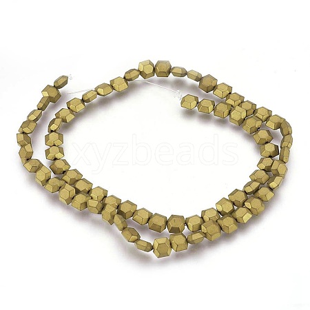 Electroplated Non-magnetic Synthetic Hematite Beads Strands G-P392-I08-1