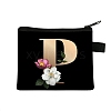 Initial Letter with Flower Cosmetic Bag PW-WG1F7F6-13-1