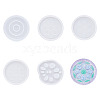 Boutigem 5Pcs 5 Style Cup Mat Silicone Molds DIY-BG0001-11-7