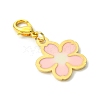 10Pcs 5 Styles Flower Alloy Enamel Pendant Decorations HJEW-JM02750-5