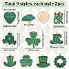 SUNNYCLUE 18Pcs 9 Styles Saint Patrick's Day Alloy Enamel Pendants ENAM-SC0004-61-2