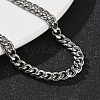 304 Stainless Steel Cuban Link Chain Bracelets for Men BJEW-Z081-01P-01-2