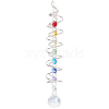 Glass Round Suncatchers Hanging Ornaments HJEW-WH20012-01-1