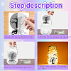 PVC Lamp Film for DIY Colorful Light Hanging Lamp Frosted Glass Jar DIY-WH0408-002-4