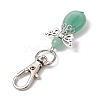 Angel Natural Green Aventurine & Amethyst & Rose Quartz & Tiger Eye & Quartz Pendant Decorations HJEW-JM02731-5