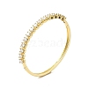 Cubic Zirconia Hinged Bangle BJEW-C029-01B-G-1