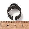 Woven Bezel 304 Stainless Steel Cuff Ring Components SA-CBAD8FA-01EB-02-3