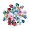 Flower Resin Cabochons with Glitter Powder CRES-Q006-05A-2