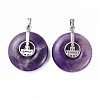 Natural Amethyst Pendants G-F640-D03-2