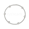 Brass Micro Pave Clear Cubic Zirconia Chain Bracelets for Women BJEW-M047-02P-4