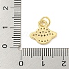 Rack Plating Brass Micro Pave Clear Cubic Zirconia Pendants KK-B093-20G-3