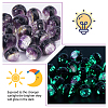 20Pcs Luminous Crackle Glass Beads GLAA-FH0001-89A-5