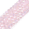 Electroplate Glass Beads Strands X-EGLA-A044-J4mm-B02-1