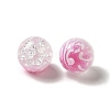 Duotone Spray Painted Crackle Acrylic Beads X-OACR-G029-02-3