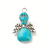 Halloween Dyed Synthetic Turquoise Pendants PALLOY-JF01598-04-S-1