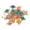 20Pcs 4 Colors Alloy Enamel Pendants ENAM-FS0001-07-2