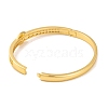 Brass Micro Pave Clear Cubic Zirconia Belt Hinged Bangles for Women BJEW-S147-16G-3