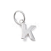 925 Sterling Silver Letter Charms STER-C012-01S-K-1