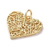 Brass Filigree Pendants ZIRC-G160-43G-2