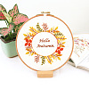 Flower Pattern DIY Embroidery Kit DIY-P077-118-1