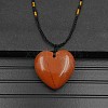 Natural Red Jasper Pendant Necklaces XA8803-12-1