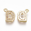 Brass Cubic Zirconia Charms KK-S348-330D-2