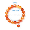 SUNNYCLUE Natural Red Agate Round Beads Stretch Bracelets BJEW-PH0001-10mm-16-3