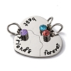 Best Friends Forever 201 Stainless Steel Rhinestone Connector Charms STAS-Q342-08B-P-2