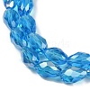 Transparent Electroplate Glass Beads Strands EGLA-N013-T6mm-B17-3