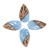 Resin & Walnut Wood Pendants RESI-S389-048B-2