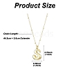1Pc Initial Letter Brass Pendant Necklaces NJEW-YW0001-24S-2