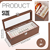 Black Walnut Wood Bracelet Organizer Display Cases with Velvet Inside and Visible Window Lid BDIS-WH0011-05-2