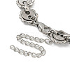 Non-Tarnish 304 Stainless Steel Sun Link Chains Bracelets for Men & Women BJEW-D042-06P-3