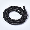 Natural Black Stone Beads Strands G-S366-089-2