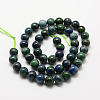 Natural Chrysocolla and Lapis Lazuli Beads Strands G-G735-07-6mm-2