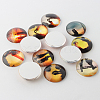 Half Round Love Dusk Photo Glass Dome Cabochons GGLA-A002-20mm-HH-2